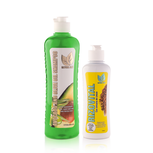 Set Rizos Saludables: Shampoo Aguacate + Leave-in Rizo Vital